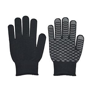 福徳産業 すべり止め手袋 天然ゴムの吸ちゃん  ブラック 791-BLK ［フリーサイズ］