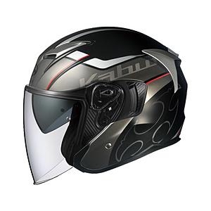 オージーケーカブト 597153 ジェットヘルメット EXCEED GLIDE ブラックガンメタ XL