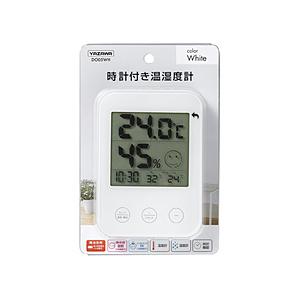 ヤザワ 熱中症・インフルエンザ警報付きデジタル温湿度計　ホワイト　DO05WH  ホワイト DO05...