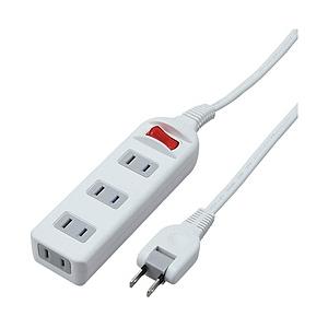 ヤザワ 耐トラシャッター集中スイッチ付タップ　4個口　5m　ホワイト　Y02S415WH 【864】