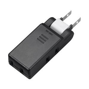 ヤザワ [3個口] 極小コーナータップ ブラック Y02CM300BK 【864】