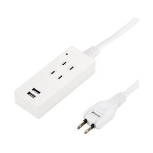 ヤザワ 電源タップ  ホワイト Y02K4015WH2U ［1.5m /2個口 /スイッチ無 /2ポ...