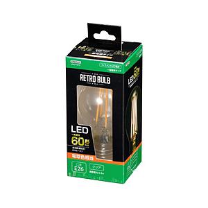 ヤザワ フィラメントLED電球 60形 E26 LDA7LGC2    ［E26 /一般電球形 /6...