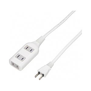 ヤザワ HSL302WH　テーブルタップ（3個口/2ｍ/ホワイト）