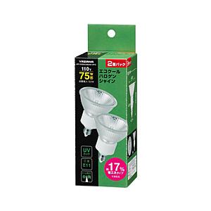 ヤザワ エコクールハロゲンシャイン75W形中角2P　JDR110V50WUVMKH3E112PYZ ...