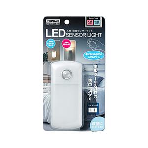 ヤザワ 無接点充電式人感明暗ナイトライト　小　ホワイト　NCHSMN68WH　LED    ［電球色...