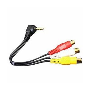 フジパーツ 0.1mピンプラグケーブル（ピンプラグ+ステレオ音声⇔４極ミニプラグ）AD-511