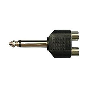 フジパーツ AD-623 ピンプラグ×2⇒モノラル標準プラグ変換アダプター