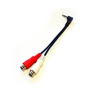 フジパーツ 0.1mステレオミニプラグケーブル(ステレオミニプラグ⇔ピンプラグメス×2) AD626