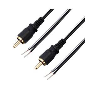 フジパーツ 5mピンプラグオーディオケーブル(ピンプラグ×2⇔先バラ×2) FVCSP339
