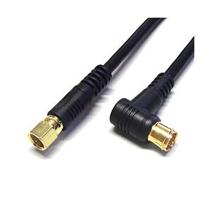 フジパーツ 4K8K対応 1.5mアンテナケーブル[L型プラグ-F型接栓]黒 FBT-315-48