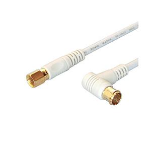 フジパーツ 4K8K対応 3mアンテナケーブル[L型プラグ-F型接栓]白 FBT-730-48