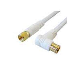 フジパーツ 4K8K対応 5mアンテナケーブル(5C)[L型プラグ-F型接栓]白 WLF-50-48...