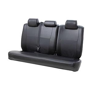 4041-64BK　シートカバー　レザーマッチ　軽／普通車用　リア用フリー6:4分割　抗菌防臭　枕カ...