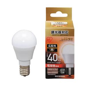 アイリスオーヤマ IRIS LED電球 E17広配光タイプ 調光器対応 40形相当 電球色 LDA5...