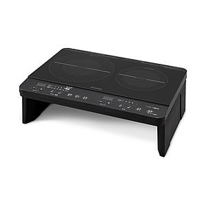 アイリスオーヤマ IHコンロ 脚付  ブラック IHK-W13S-B ［2口］ [振込不可]