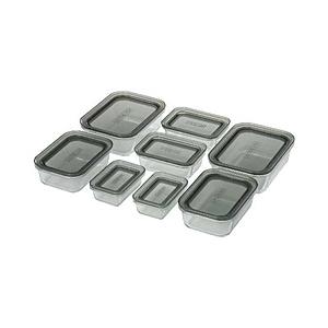 アイリスオーヤマ 耐熱ガラス容器 8点セット [電子レンジ対応(容器)/食洗器対応(容器)]