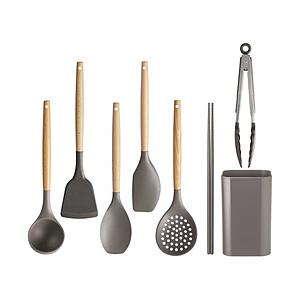アイリスオーヤマ キッチンツール7点+スタンドセット  チャコールグレー KT-7SS