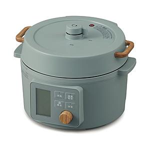 アイリスオーヤマ 電気圧力鍋 3L 液晶タイプ グリーン KPCMB3G 【864】