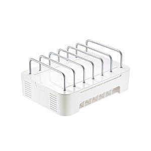 SANWA SUPPLY(サンワサプライ) タブレットPC / スマホスタンド [6台収納・充電器収...