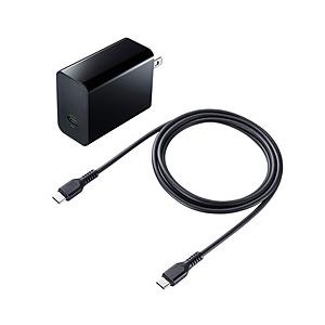 AC-USB充電器＋USB-C⇔USB-Cケーブル ノートパソコン・タブレットPC対応 45W [1...