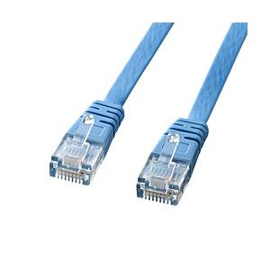 SANWA SUPPLY(サンワサプライ) KB-FL6-005LBN　カテゴリ6フラットケーブル（...