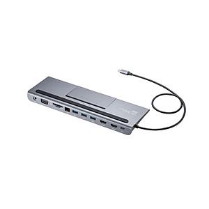 ［USB-C オス→メス カードスロットｘ2 / HDMIｘ2 / VGA / LAN / 3.5m...