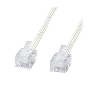SANWA SUPPLY(サンワサプライ) やわらかスリムケーブル（ホワイト・5m）　TEL-S2-...