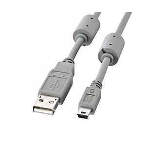 SANWA SUPPLY(サンワサプライ) USB-A ⇔ mini USBケーブル [転送 /5m...