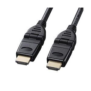 KM-HD20-3D10N 1.0m ハイスピードHDMIケーブル（3Dコネクタ）  ブラック ［1...