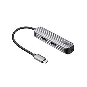 映像変換アダプタ [USB-C オス→メス HDMI /USB-A＋USB-Cメス給電 /USB P...