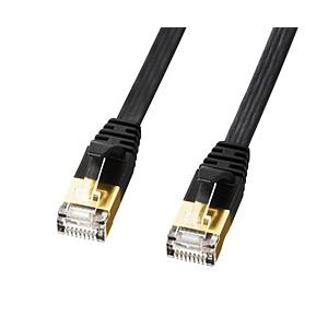 SANWA SUPPLY(サンワサプライ) CAT7ウルトラフラットLANケーブル（ブラック・5m）...
