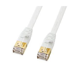 SANWA SUPPLY(サンワサプライ) CAT7ウルトラフラットLANケーブル（ホワイト・0.5...
