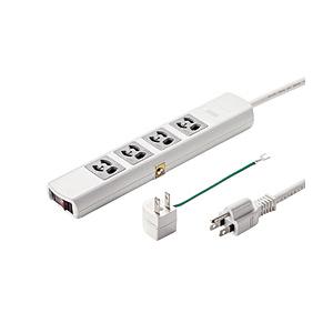 SANWA SUPPLY(サンワサプライ) 電源タップ(抜け止めタイプ)  ホワイト TAP-34M...