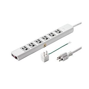 SANWA SUPPLY(サンワサプライ) 電源タップ(抜け止めタイプ)  ホワイト TAP-36M...