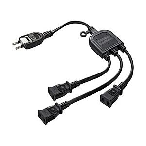 SANWA SUPPLY(サンワサプライ) TAP-EX3BKN　ACアダプタ専用電源延長コード（2...