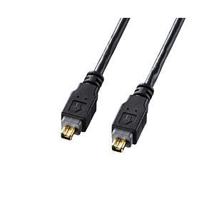 SANWA SUPPLY(サンワサプライ) IEEE1394ケーブル（4pin-4pin・2m・ブラ...