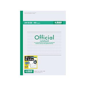 アピカ 糸綴じノート 副線入り Official(オフィシャル)  1AZ4F ［A4 /7mm(A...