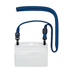 オープン工業 吊り下げ名札　ダブルフック式ヨコ名刺　10枚　青　NL1BU