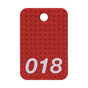 オープン工業 ＯＰ　番号札　四角　大　番号入り１〜２５　赤　（２５枚入）