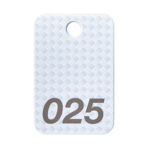 オープン工業 ＯＰ　番号札　四角　大　番号入り１〜２５　白　（２５枚入）