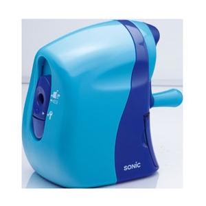 ソニック 手動鉛筆削り かるハーフ 青 SK-802-B ［手動タイプ］