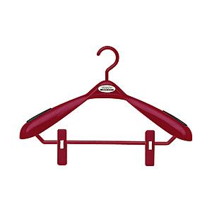 サワフジ スーツハンガークリップ付M  ワインレッド NFC42-WR