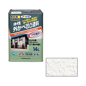 アサヒペン 水性外かべ凹凸塗料ツヤあり 14L (ホワイト) AP9010559