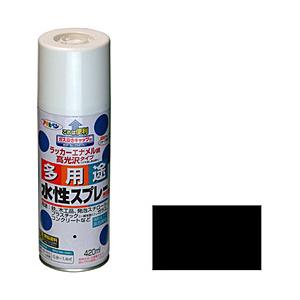アサヒペン アサヒペン 水性多用途スプレー 420ML 黒 【864】