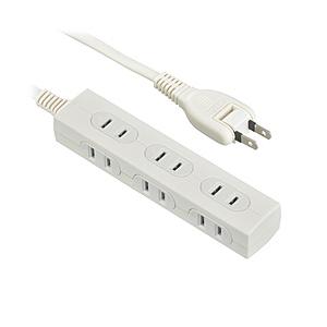 オーム電機 スリムタップ6口2mSLV3   HS-T62SLV3-W ［2.0m /6個口 /スイ...