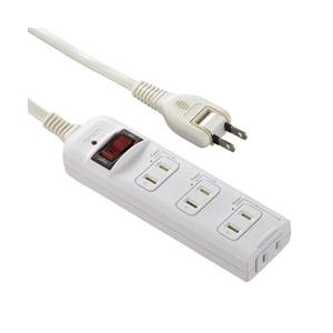 オーム電機 発煙ガードスイッチ付タップ 4個口 2m HS-T42HJ3-W [2m]