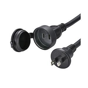 オーム電機 防雨型 フタ付作業用延長コード 10m   HS-EW1100F3-K ［10.0m］