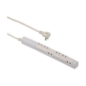 オーム電機 回転スリムタップ 6個口 1.5m  ホワイト HS-T61C5S3-W ［1.5m /...