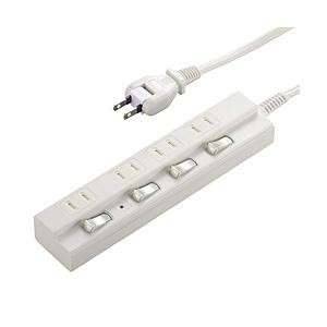 ORIGINALSELECT 節電タップ  白 HSBK-TPK42-W ［2.0m /4個口 /ス...